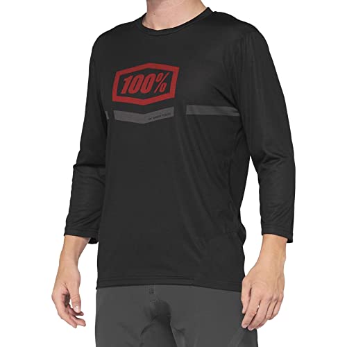 100% Airmatic Mountain Biking Jersey - All Mountain Riding Apparel Black/Red