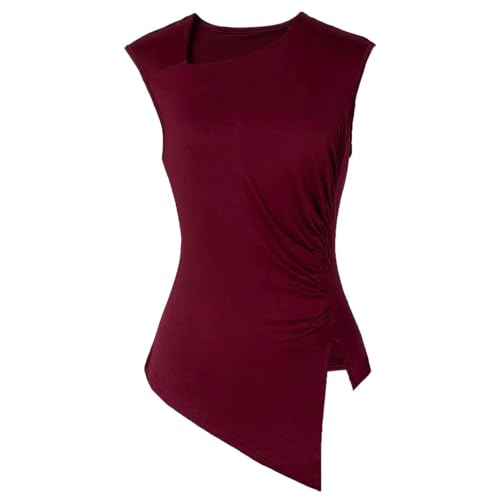 Top asimétrico sin mangas para mujer ideal en tus looks casuales diarios