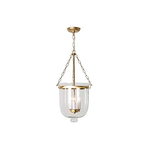vsGotber Modern Chandelier Light 3-Lights E14 Glass Pendant Lights Creative Metal Iron Ceiling Lamp Aisle Living Dining Room Villa Hotel (Gold) Cover