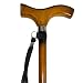 Imagen de Bastón de Apoyo de Madera Maciza 93 cm con Empuñadura Ergonómica