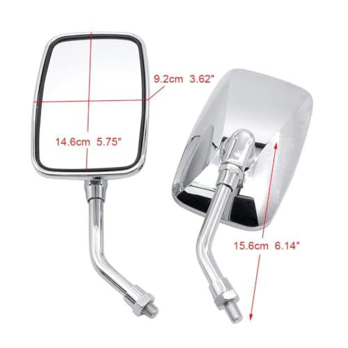 Espejo retrovisor cuadrado de moto para rutas de fin de semana en Shadow VT 5