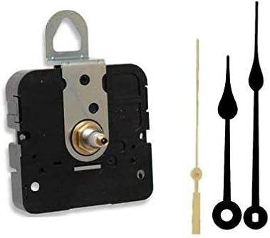 Takane Quartz Clock Movement Mechanism, Choose Your Hands and Size, USA Made (11/16" Threaded Shaft for dials up to 1/2" Thick, H Hands with Gold Second Hand)