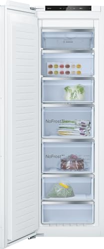 Bosch GIN81ACE0, serie 6, congelatore da incasso, 177,5 x 56 cm, nicchia 212 l, prodotto in Germania, NoFrost, BigBox per congelatore grande, congelamento più veloce, molto silenzioso con solo 35 dB,