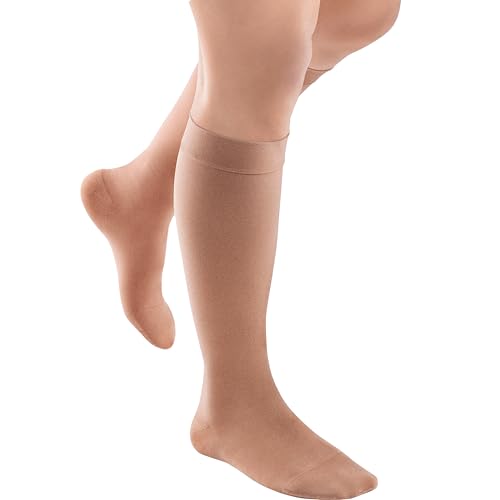 Image of JOBST ACTIVA Opaque 15-20 mmHg Compression Socks Knee High, Closed Toe, Sun Bronze, X-Large