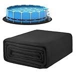 Pool Liner Pad for 10ft/12ft - Aboves Ground Swimming Pool Ground Mat | Puncture Protection Under Pools Padding | Foldable Pre-Cut Round Pools Pad | Extend Liner Lifes, Anti-Slip for Outdoor Spa