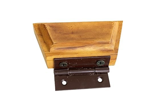 Image of Wooden Teak Wood Door stoppers with Hinges Flitting - Pack of 2