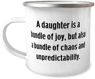 A daughter is a bundle of joy, but also a bundle of. Daughter 12oz Camper Mug, Epic Daughter Gifts, For Daughter from Mother, Gift ideas for daughters, Cool gifts for daughters, Unique gifts for image 3