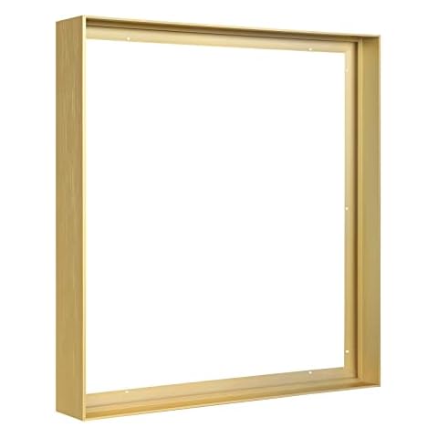 FOLKOR Gold Floating Frame for 30x40 Canvas Paintings, DIY Metal Canvas Frame with 1.5" Deep, Floater Frame for Canvas Wall Art/Portrait/Landscape Living Room Bedroom Decor (Gold) Cover