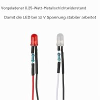EDGELEC LED-Leuchten, 12 V, vorverdrahtet, 12 V, 5 mm, LED-Leuchten, Weiß, Rot, Gelb, Grün, Blau, Orange, 120 Stück – Ansicht 4