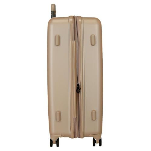 Miniatura 6 de Movom Wood Juego De Maletas Rígidas Abs, Con Cierre Tsa, 4 Ruedas Dobles, Color Champagne, 70 Cm, Juego De 2