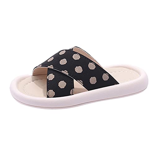 Girls Polka Dot Slides Soft Sole Anti Slip Open Toe Beach Swim Pool Water Sandals Kids Fashion Outdoor Walking Shoes