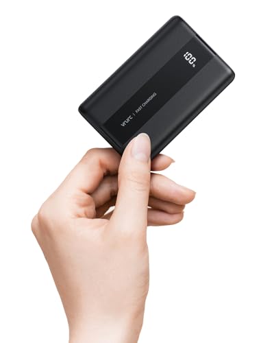 VRURC Portable Charger, 20000mAh Small Power Bank,22.5W Fast Charging Battery Pack USB C,Travel External Battery with 4 Outputs Compatible iPhone 16 15 14 13,Samsung,Android,etc-Black