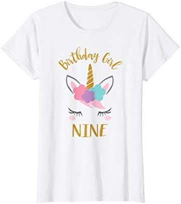 9th Birthday Unicorn Outfit, 9th Birthday Girl Shirt