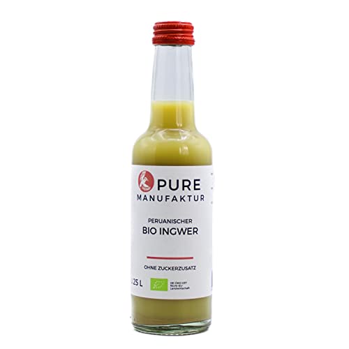 Pure Ginger – hochwertiger peruanische Bio-Ingwer ohne Zucker und künstliche Zusatzstoffe 100% Bio (DE-ÖKO-005), 250 ml