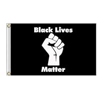 Flagge schwarz Motiv Black Lives Matter raised Fist 150x90 cm - vin Greatideal