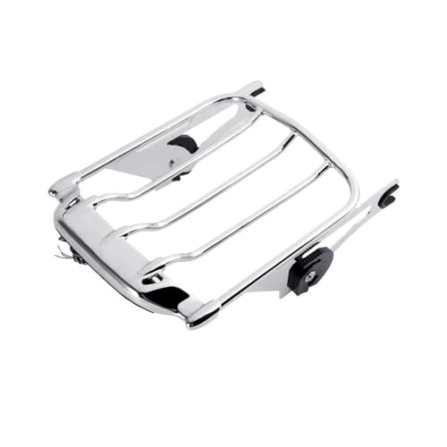 Porte-bagages arrière moto robuste en acier finition chrome noir pour Touring 2009-2013