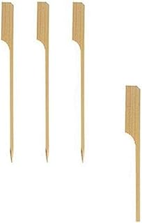 Papstar Fingerfood-Spieße / Holzspieße "Golf" (250 Stück) 12 cm, Naturholzspieße aus Bambus, für Grillgut, Pfanne, Fingerfood und Antipasti, stabil, gut zum Greifen durch breiteres Holzende #16730