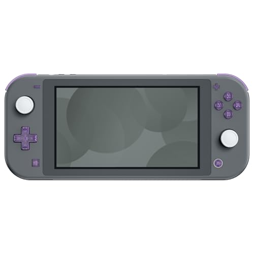 Image of eXtremeRate Clear Atomic Purple Replacement ABXY Home Capture Plus Minus Keys Dpad L R ZL ZR Trigger for Nintendo Switch Lite, Full Set Buttons Repair Kits with Tools for Nintendo Switch Lite