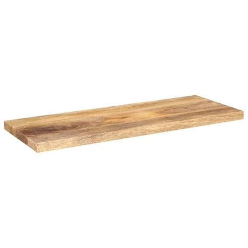 Eleganz Massive Mangoholz Tischplatte 70x20x3,8 cm Rechteckig - Natürliches Finish, Langlebig & Stilvoll für Küche, Wohnzimmer oder Büro