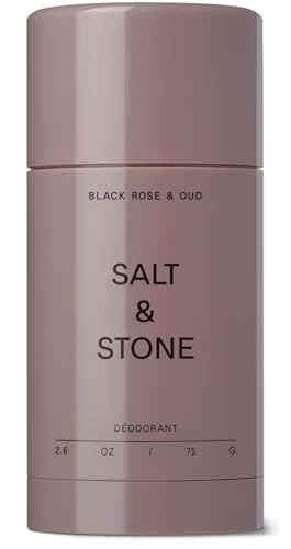 SALT & STONE Natural Deodorant - Black Rose & Oud | Extra Strength Natural Deodorant for Women & Men | Aluminum Free with Seaweed Extracts, Shea Butter & Probiotics | Free From Parabens & Sulfates