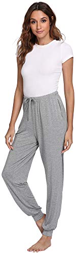 Image of GYS Women's Pajama Pants - Viscose Made from Bamboo, Joggers Pants with Pockets Comfy Lounge Sleep Pants Pj Bottoms