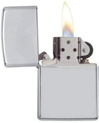 Image of Alkey Premium Refillable Metal Lighter - Flip Top Pocket Lighter with Classic Matte Finish | Durable & Reusable Fluid Lighter for Outdoor, Camping, BBQ, Travel & Everyday Use (Silver)