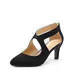 DREAM PAIRS Women's Pumps Closed Pointed Toe Kitten Heels Elegant Party Wedding Dress Shoes for Women