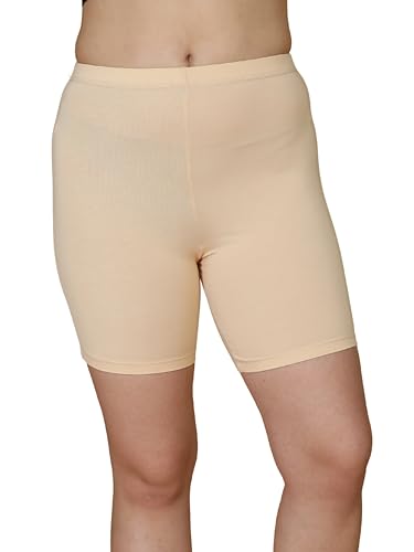 Image of GLAMORAS Women's Bamboo Spandex High Waist 4-Way Stretch Shorts