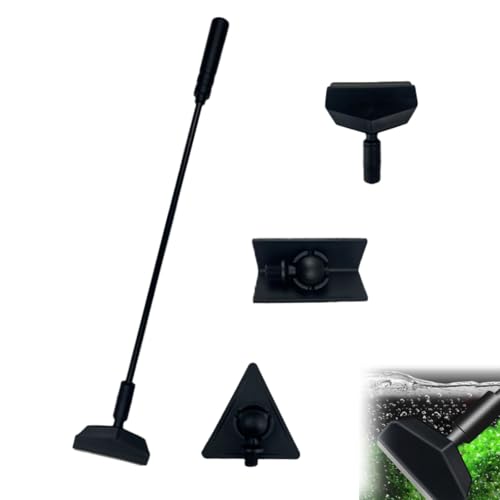 Aquarium Reinigungsset, 3-in-1 Aquarium Reinigungswerkzeuge Algenschaber Verstellbarer Triangle Bürste Rechtwinkliger Bürste Scheibenreiniger für Fischbecken