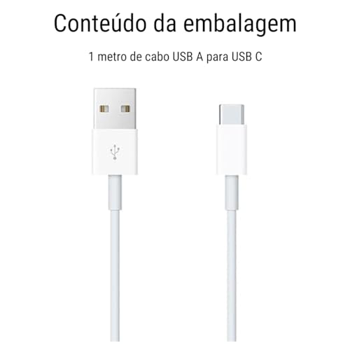 Cabo USB C (1 Metro 20W 1 Un) Cabo de Carregamento Rápido USB 2.0 Tipo A Para C Branco IPhone Origin