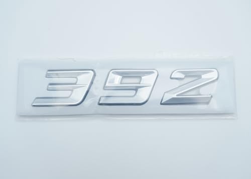 Image of Pair Set 392 Passenger & Driver Side Rear Badge Emblem Body Nameplate Raised Sticker Decal (Silver)