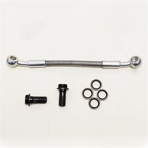 Flexible de frein M8 banjo 28 degrés - Tuyau d'huile tressé 500cm pour moto Suzuki et Yamaha