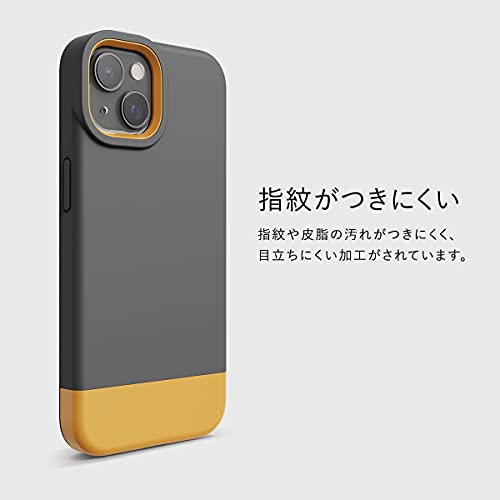 【elago】 iPhone13 対応 ケース 耐 衝撃 薄い シンプル ハイブリッド スマホケース 耐衝撃 衝撃吸収 薄型 携帯ケース カバー ソフト TPU 使用 耐衝撃ケース スリム 対衝撃 スマホカバー [ Apple アイフォン13 iPhone 13 アイフォン13ケース 対応 ] GLIDE CASE ダークグレー/ブラック