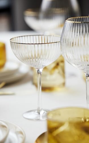 Set de 4 copas de cóctel Palermo Gold Lyngby Glass miniatura 6