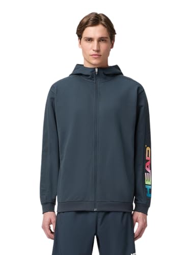 HEAD Rally Hoodie FZ Men sweat à capuche de sport noir zippé manches longues pour homme