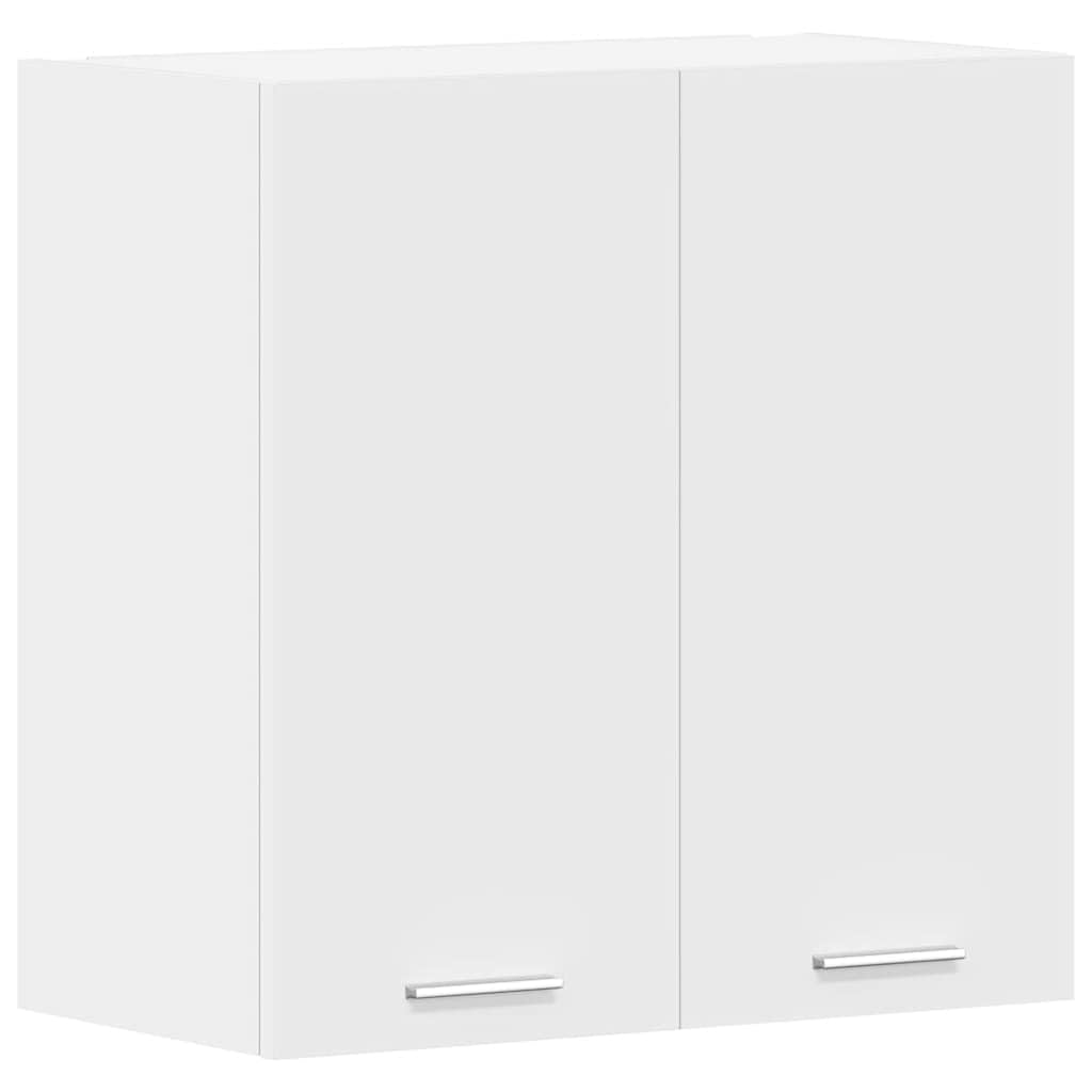 vidaXL Armoire Murale Lyon, 60x31x60 cm, Bois reconstitué, Blanc, Meuble Suspendu, Rangement Salle de Bain & Cuisine, Charge Max 60 kg