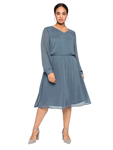 Sheego Damen Große Größen Chiffonkleid mit 3D-Effekt, mit Unterkleid...