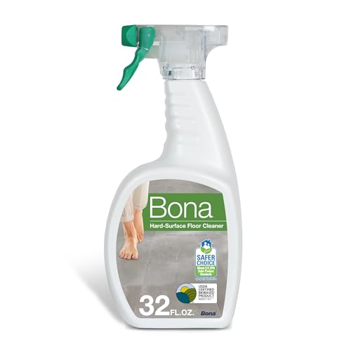 Bona Multi-Surface Floor Cleaner Spray - 32 fl oz - Unscented - Refillable - Residue-Free Floor Cleaning Solution for Stone, Tile, Laminate, and Vinyl Floors