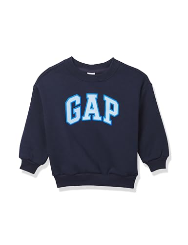 Image of GAP Boys' Oversized Crewneck Logo Sweatshirt