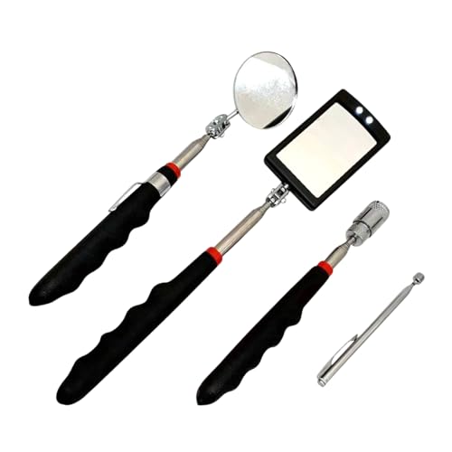 Miroir télescopique de voiture Generico avec lumière et tête tournante pour l'inspection de camion