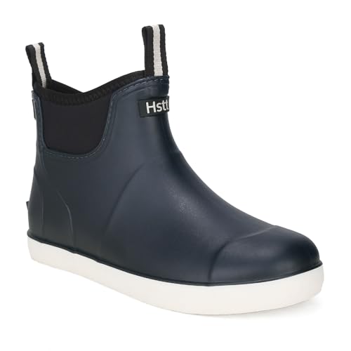 Yenxapei Gummistiefel Herren, Anti-Rutsch und Wasserdicht Kurz Halbhoch Stiefeletten Chelsea-Stiefel,Bequem Atmungsaktiv Mode Regenschuhe Arbeitsstiefel