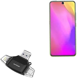BoxWave Smart Gadget Compatible with vivo iQOO Neo 7 Pro - AllReader SD Card Reader, microSD Card Reader SD Compact USB - Jet Black