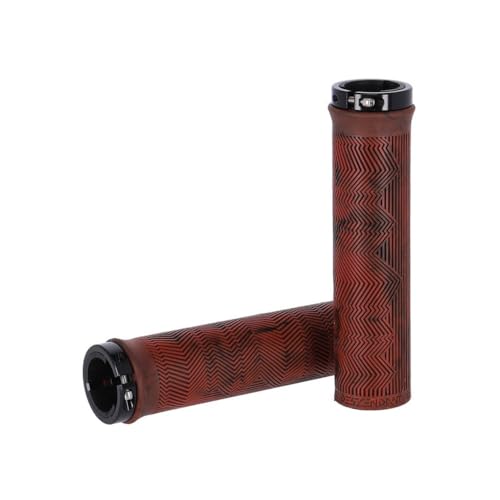 Truvativ, Descendant Single Locking, Grips, 133mm, Red/Blood Red, Pair