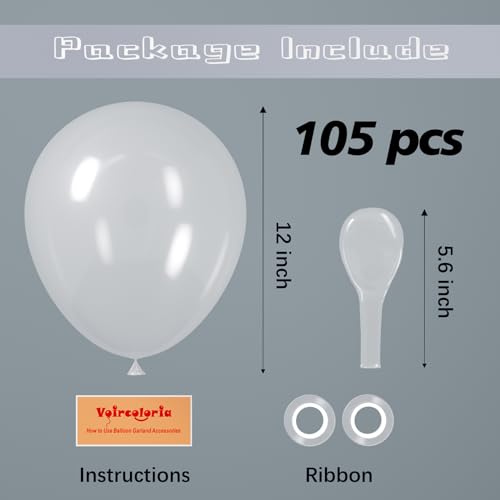 Image of Voircoloria 105pcs Clear Balloons 12inch Party Latex Balloons for Boys Girls Birthday Baby Shower Gender Reveal Wedding Sunflower Party Decorations