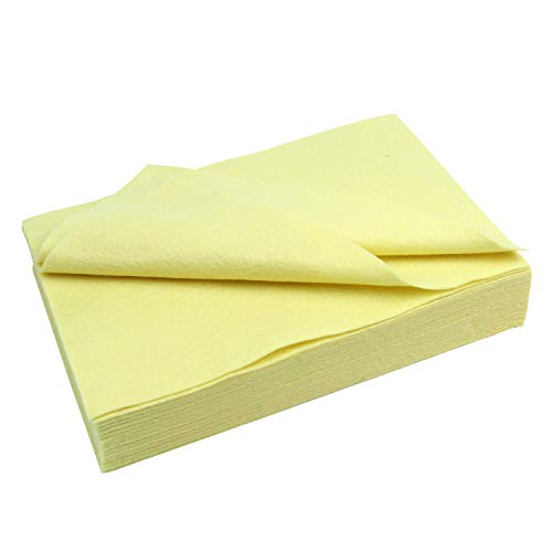 Polyester Felt Sheet Flexible 30 Sheets 20 x 30 cm(7-7/8 X 11-7/8 in 1/16 Inch Thick)(Light Yellow)