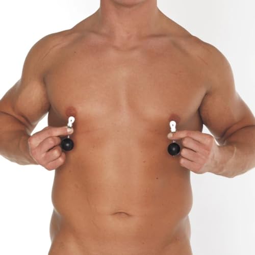 Pinces à mamelons poids noirs accessoire bondage réglable - 2