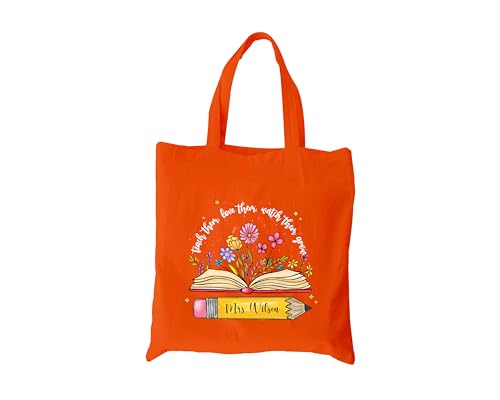 Bolso tote personalizado para profesores, diseño 'Enséñales, ámalo, obsérvalos crecer', regalo ecológico para educadores, ideal para cumpleaños, Navidad y uso diario miniatura 7