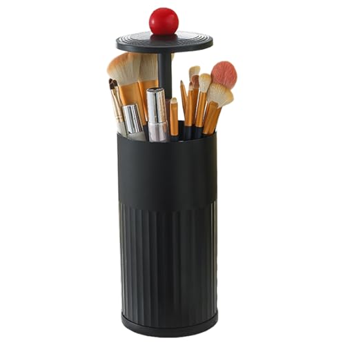 Soporte para brochas de cosméticos, organizador de maquillaje impermeable, 8.2 x 4.15 pulgadas, contenedor de almacenamiento de brochas a prueba de polvo, organizador elegante, para uso de belleza y
