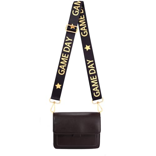 Image of Game Day Purse Strap Replacement Crossbody Wide Shoulder Strap Star Football Strap for Stadium Approved Clear Bag