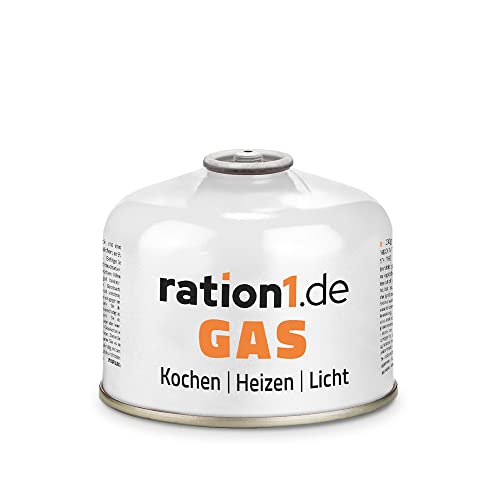 ration1 Gaskartusche 230g mit Schraubverschluss, EN 417 Gewinde...
